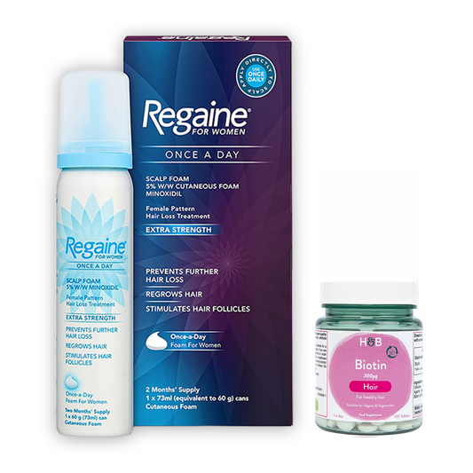 Regaine 5% minoxidil foam for women & biotin