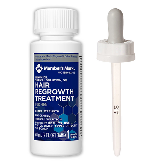 1 bottle of members mark 5% minoxidil solution for men