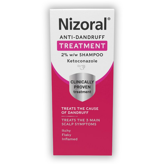 60ml bottle of nizoral anti-dandruff treatment shampoo