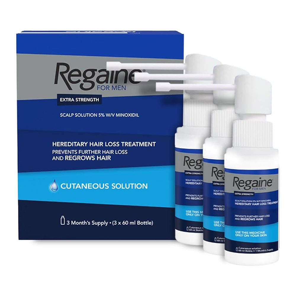 3 months of regaine 5% minoxidil solution for men