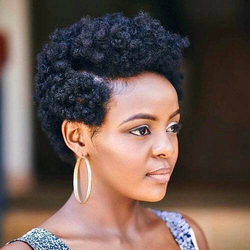 Black lady with afro hairstyle