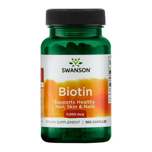 100 capsule swanson's bottle of 5000mcg biotin